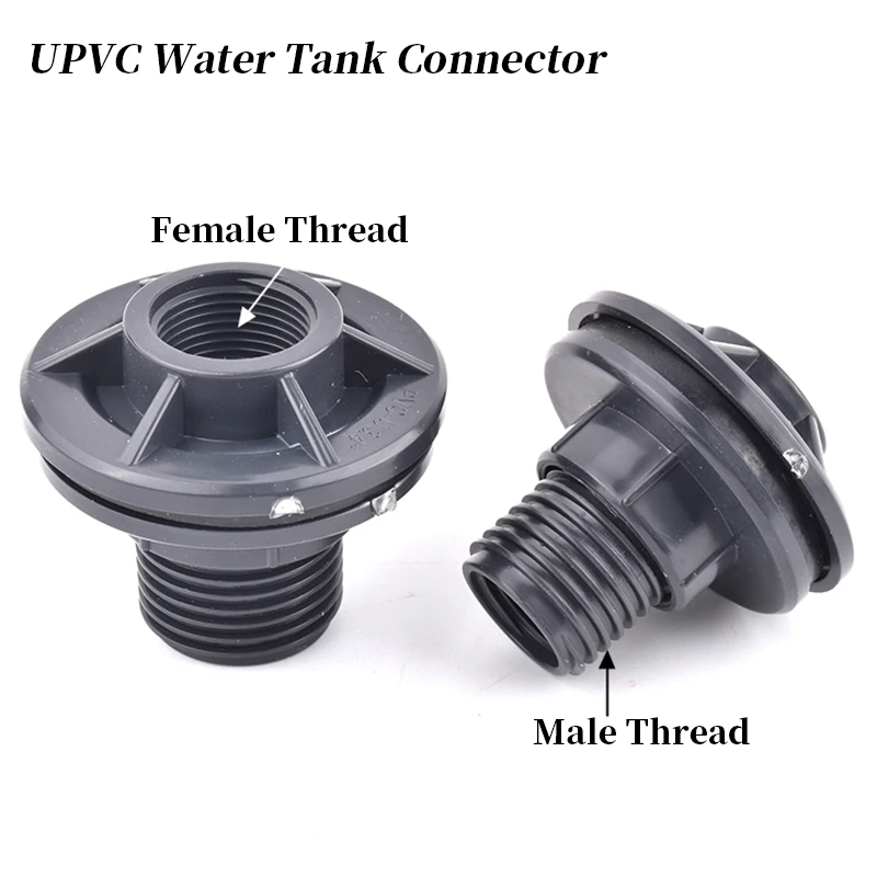 UPVC Fish Tank Drain Joint Water Tower Outlet Water Tank Connector Home DIY Watering Pipe Fittings for Fish Tank Pool Drainage