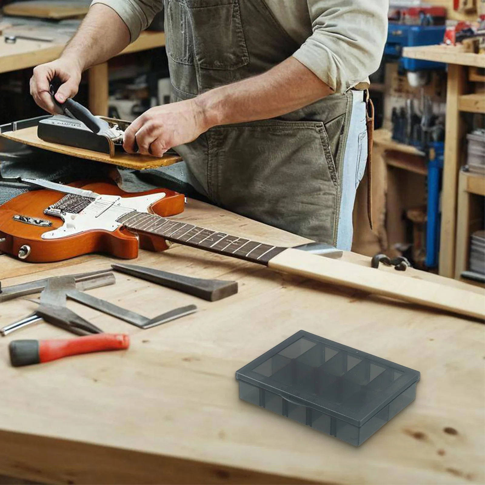 Drill Bit Grid Box Electronic Component Box Garage Adjustable Storage Space Classified Storage Removable Dividers