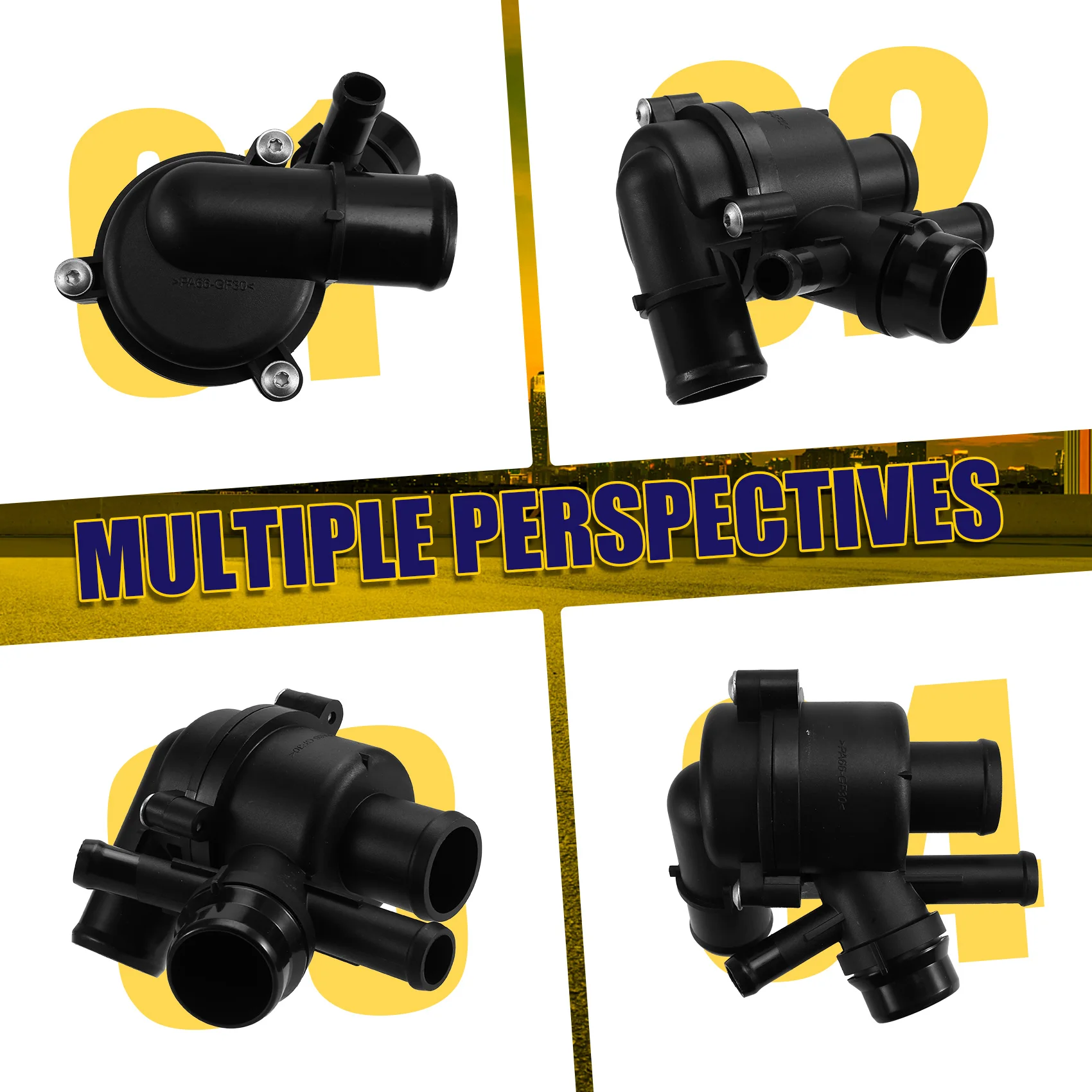 

AR-LR033675 New Coolant Thermostat Housing For Land Rover Discovery LR4 Range Rover RR Sport 3.0L Diesel