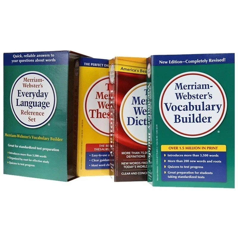 3Books Webster's Everyday Language Reference Set Webster Dictionary + Dictionary of Synonym and Antonyms + Vocabulary Builder