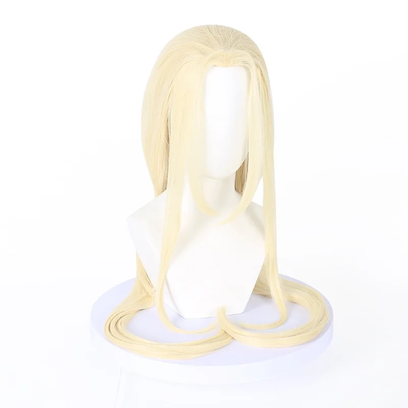 Tsunade Cosplay Peruca Beauty Point Luz Amarelo Cabelo Longo