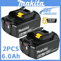 Makita18V 6.0Ah Battery BL1830B BL1850B BL1850 BL1840 BL1860 BL1815 Replacement Lithium Battery DTW700 DDF487 DAS180 TW004G Tool
