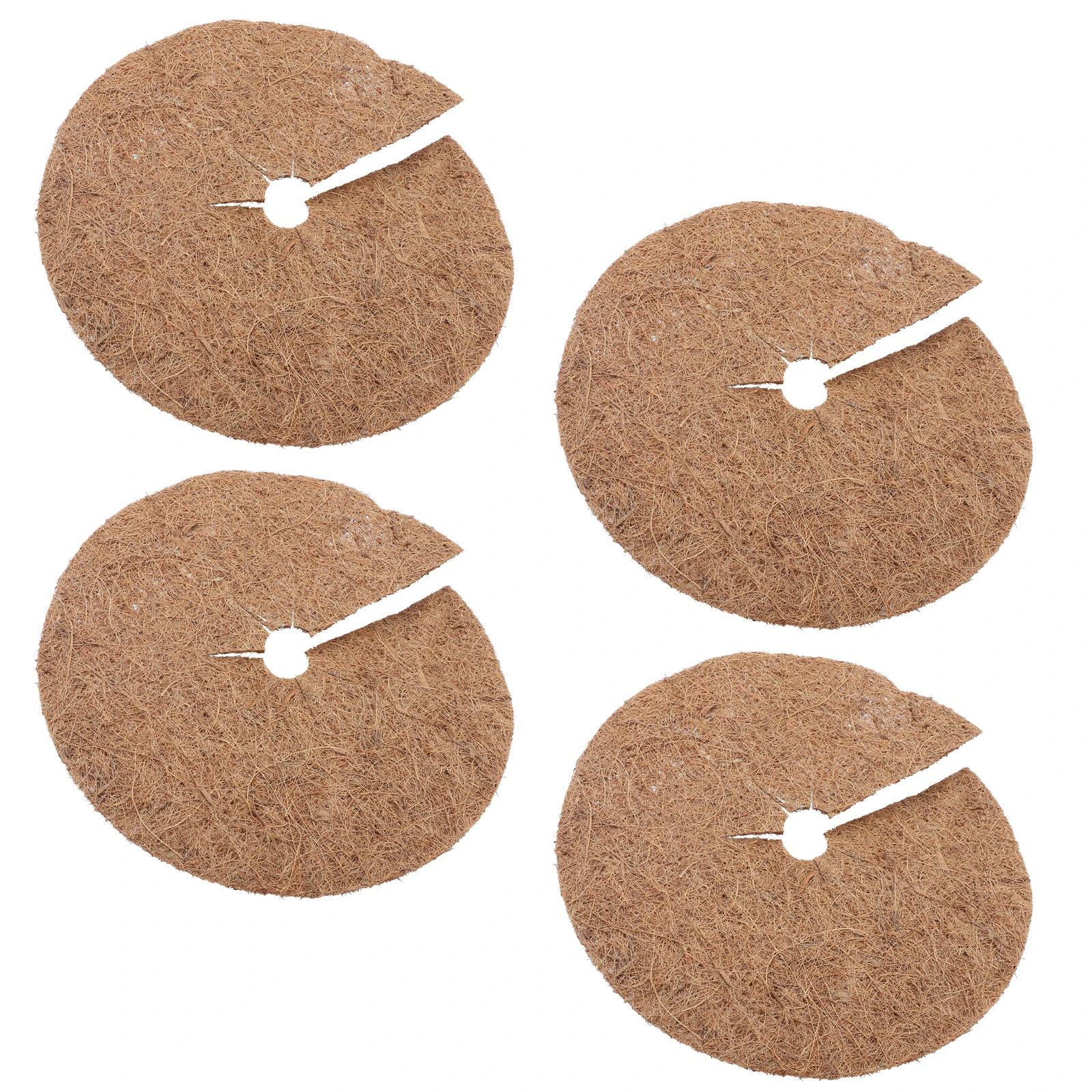 4 قطع من حصيرة حماية النباتات من ألياف جوز الهند، وسائد قوية لنفاذية الهواء على شكل زهرة من ألياف جوز الهند للاستخدام في الحديقة، حصيرة حماية النباتات #2