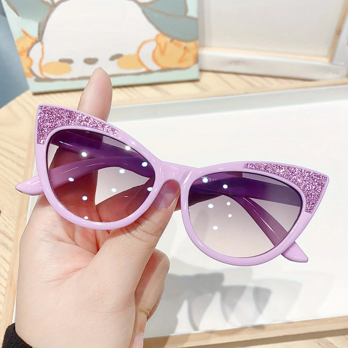 Lovely Cat Eye Children Sunglasses Shiny Bowknot Sun Glasses Kids Cute Baby Eyewear Trend Girls Boy Eyeglasses