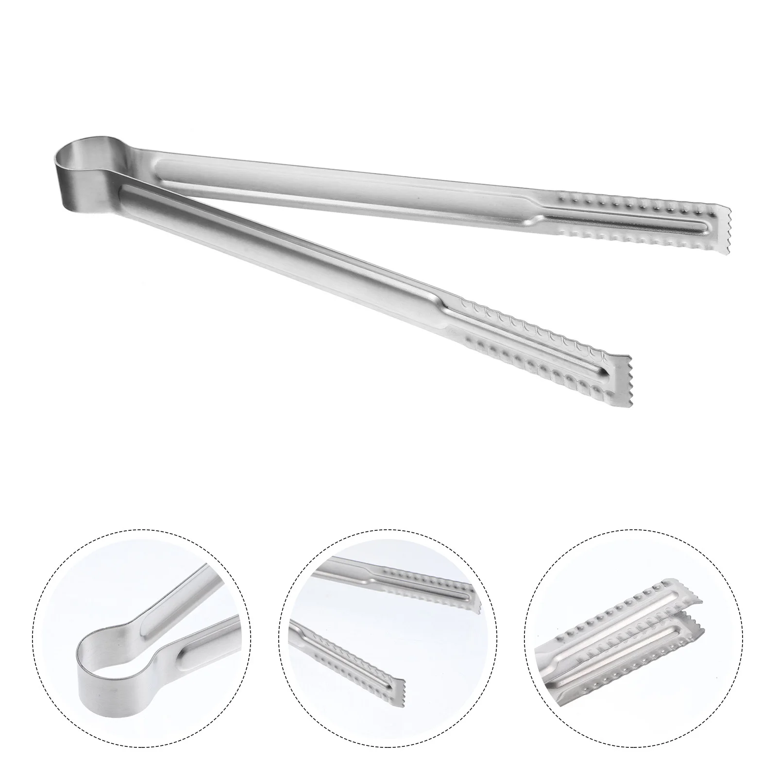 

1Pcs Stainless Steel Barbecue Tong Clip Bread Tong Kitchen Tool Ergonomic Handle for Restaurant Hotel Buffet Bbq