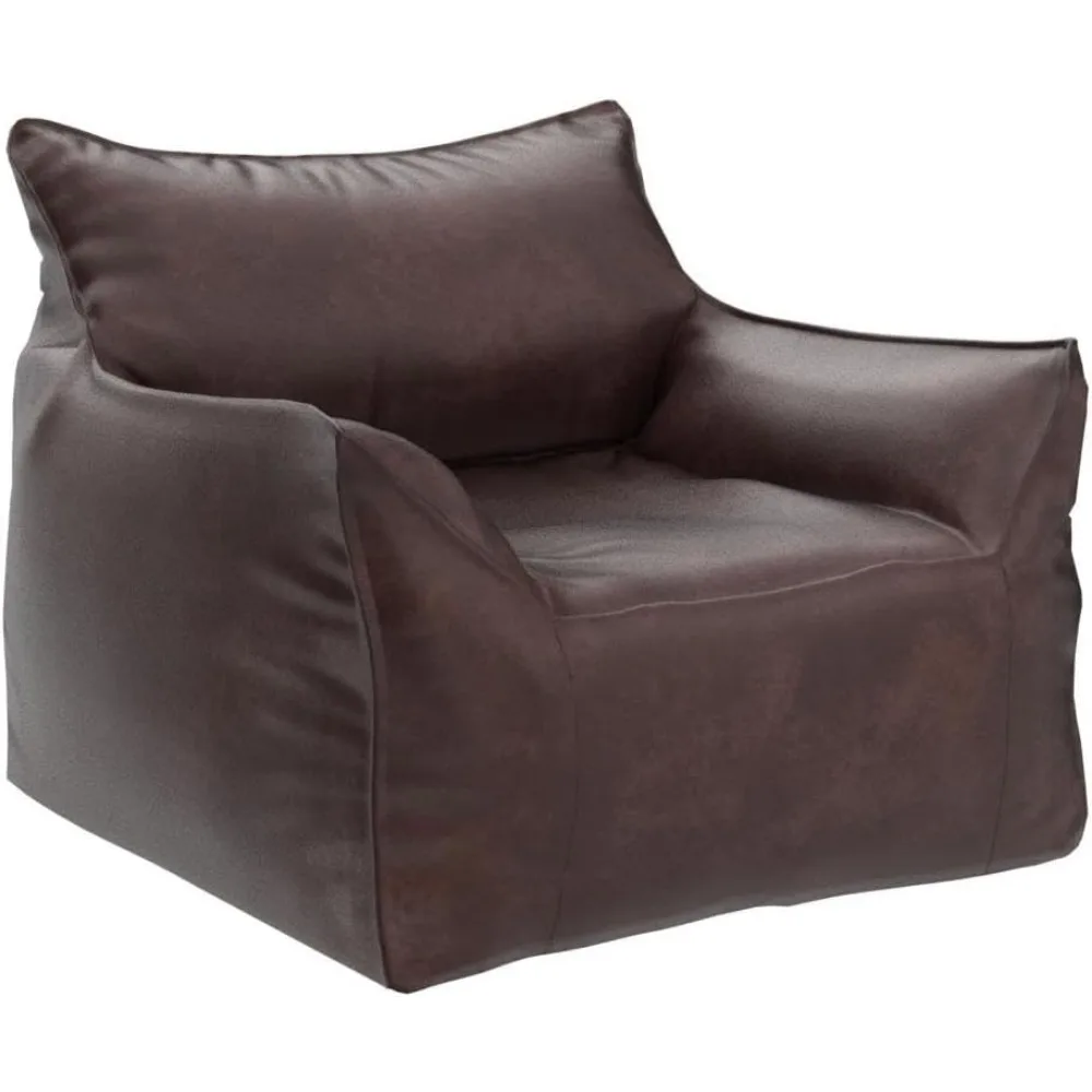 كرسي بين باج غطاء كيس فول (بدون حشو) غطاء أريكة كسول فردي فاخر من جلد الغزال الصناعي كرسي بوف لغرفة النوم Li #4