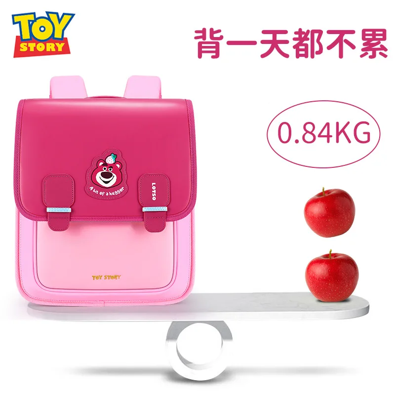 2023 Disney Lotso School Bags For Girls Grade 1-3 New Toy Story Primary Student Shoulder Orthopedic Backpack Kids Gifts Mochila