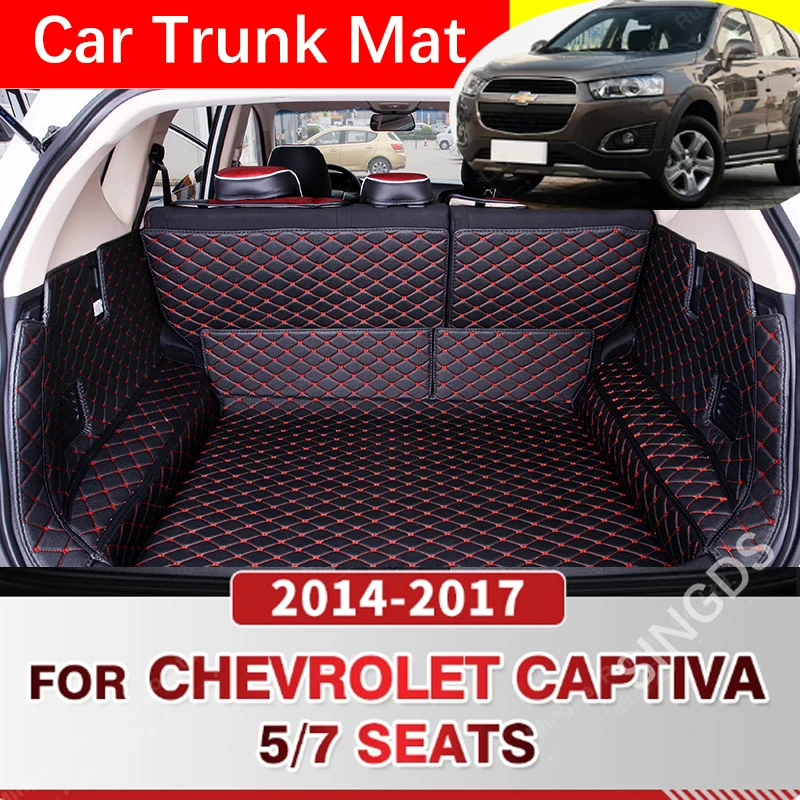 

Auto Full Coverage Trunk Mat For Chevrolet Captiva 5-Seat 2014-2017 16 15 Car Boot Cover Pad Interior Protector Accessories