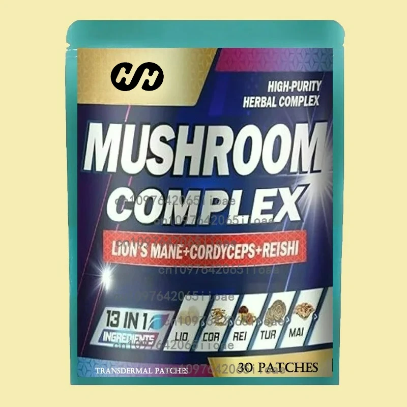 

Грибной комплексТермовые пластыри Премиум-класса Lions Mane, Cordyceps и грибы Рейши Укрепляют иммунитет 30 пластырей