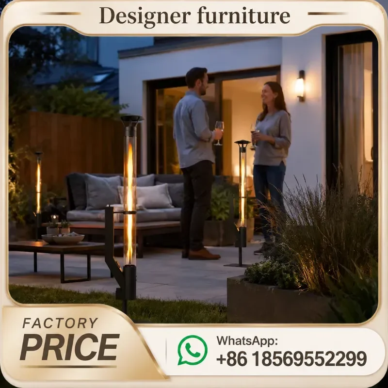 Wood Pellet Heater Outdoor Patio Rocket Stove Real Flame Fireplace Portable Heating For Camping Garden Backyard