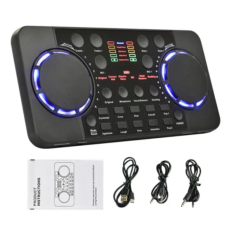 

V300 Pro Live Streaming Sound Card 10 Sound Effects 4.0 Audio Interface Mixer For DJ Music Studio Recording Karaoke