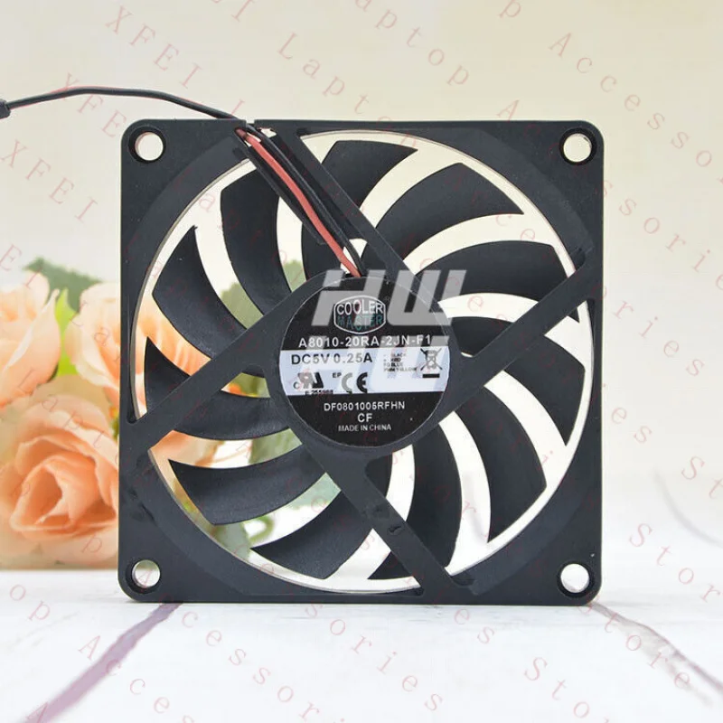 c-for-cooler-master-a8010-20ra-2jn-f1-超薄型冷却ファン-5v-025a-2線式-80-80-10mm