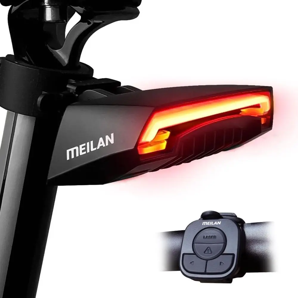 

Rechargeable Smart Bike Tail Light with Wireless Remote for Cycling Safety