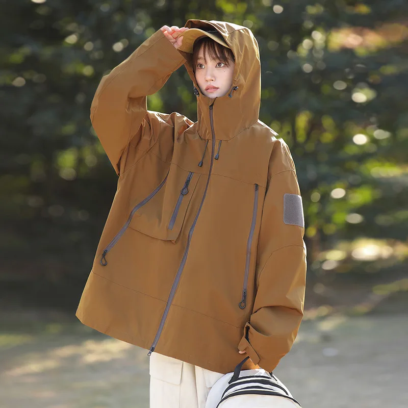 

Байкерские куртки Женская куртка Мешковатая весенняя полиэстер Светоотражающая Высокопроизводительная Модернизированная городская производительность Современная мода