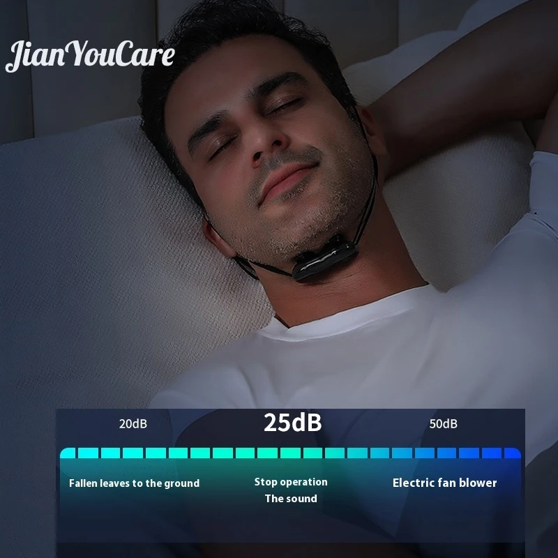 

JianYouCare Throat Anti-Snoring Device EMS Pulse Stop Snore Device USB Aid Breathing Corrector Portable Comfortable smart Sleep