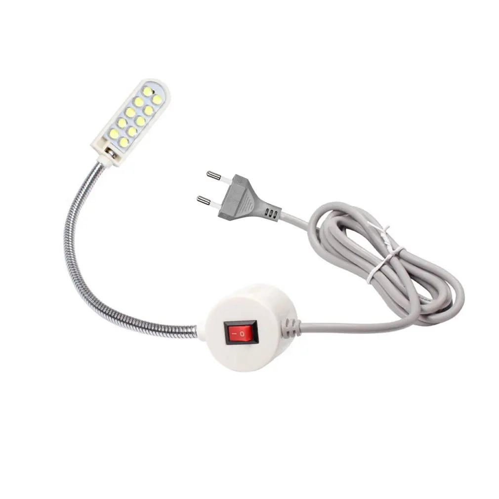 Portable Sewing Machine Light 10 LED Multifunctional Flexible Work Light Magnetic Base Gooseneck Lamp for Industrial Lighting