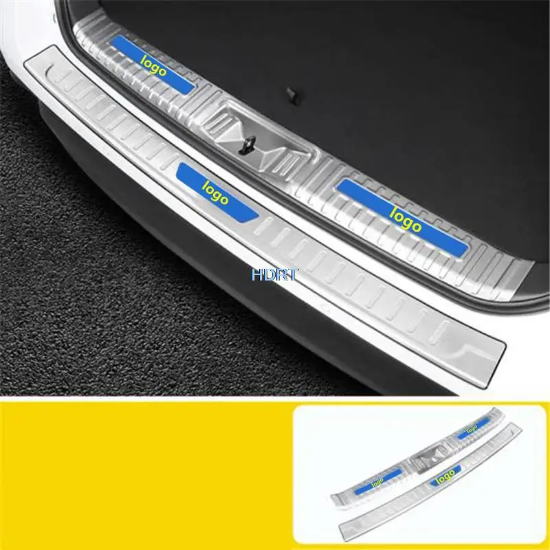 Car Accessories Exterior Sticker Rear Bumper Trim Trunk Guard Tail Door Plate Cover For Toyota Highlander Crown Kluger 2021 +