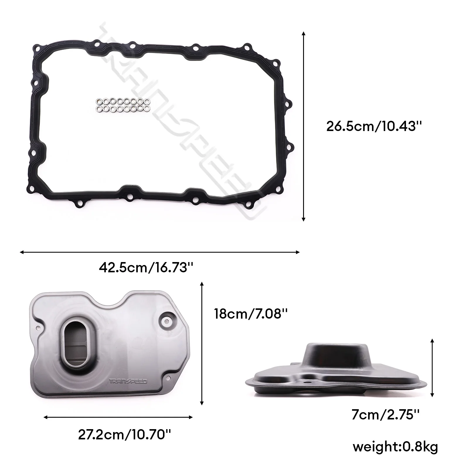 TRANSPEED 09D TR60SN Auto Transmission Filter and Gasket Kit Fluid Oil Pan Kit 09D-325-429 09D-325-435 For AUDI VW