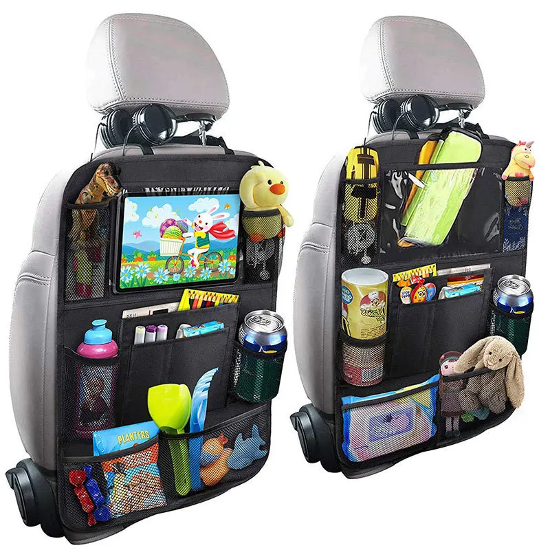 

1pc Car Seat Organizer Multifunctional Oxford Fabric Car Back Multi Pocket Storage Bag with Tablet Holder Protector for Kids