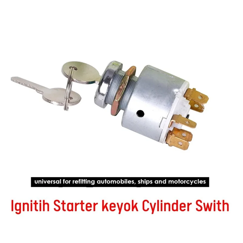 Kit clássico para barco, carro e cortador de relva, interruptor de ignição universal 12V e 2 chaves, NOVO.