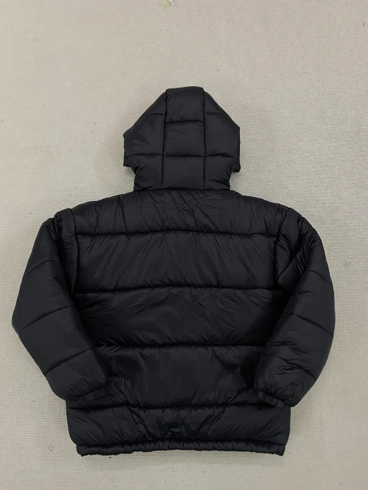 الشتاء القوطية الشارع الأزياء الدافئة سستة مزيج مقنعين سترة قطن الملابس الأوروبية والأمريكية معطف متعدد الاستخدامات #4