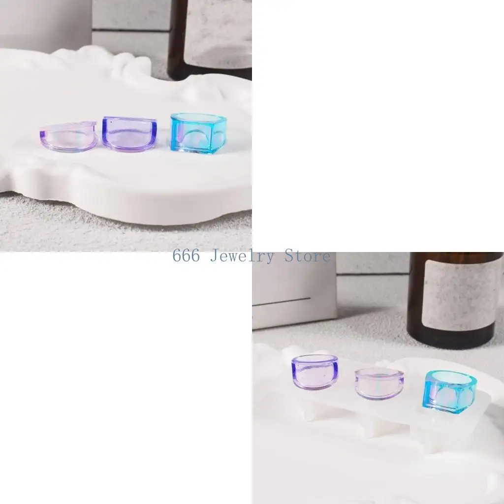 F2TD Triple Linked Ring Silicone Molds Artistic Silicone Ring Molds Unique Rings Mold for Custom Resin Jewelry Crafting