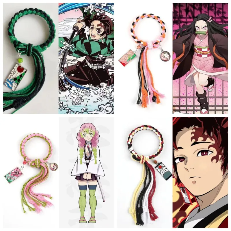 Nieuwe 2025 Demon Slayer Anime Perifere Hand Touw Nezuko Kamado Tanjiro Kamado Hand Touw Afgewerkte Collectie Vakantie Geschenken