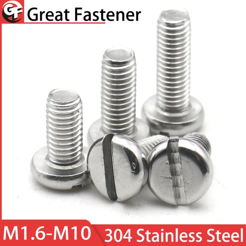 5-50 Uds A2-70 304 Acero inoxidable M1.6 M2 M2.5 M3 M4 M5 M6 M8 M10 cabeza redonda ranurada columna redonda tornillo de cabeza de queso