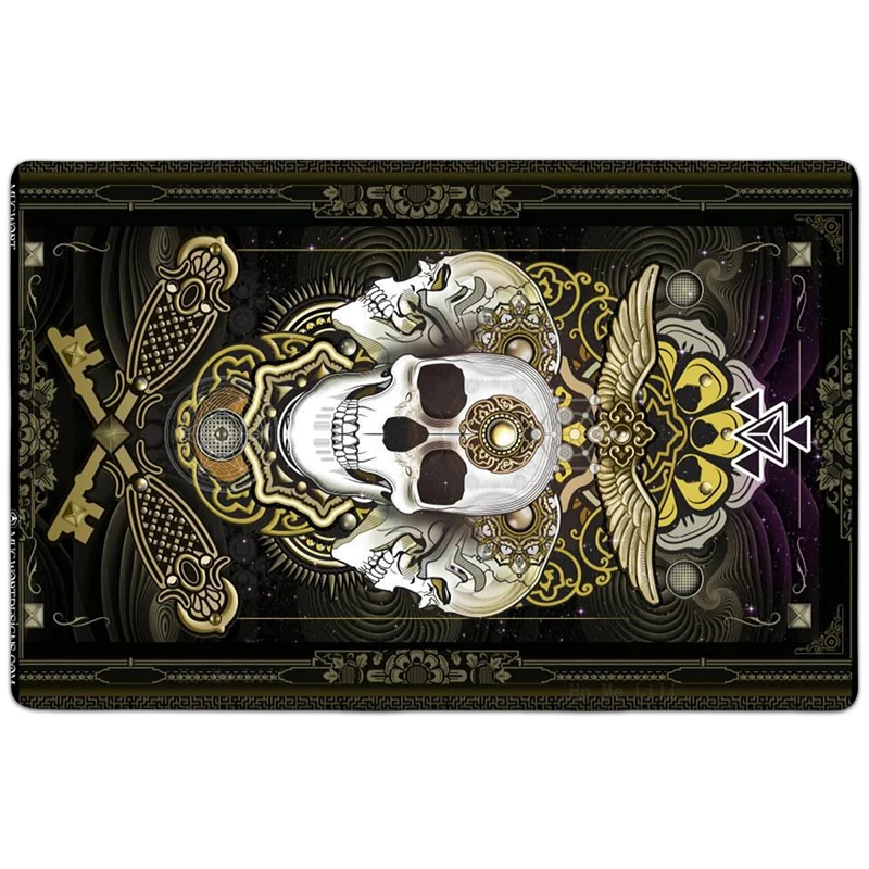 Art Nouveau Skull Altar Biker Badass Tattoo Motorbike Two Wheels Vintage Flannel Carpet By Ho Me Lili For Home Floor Decor