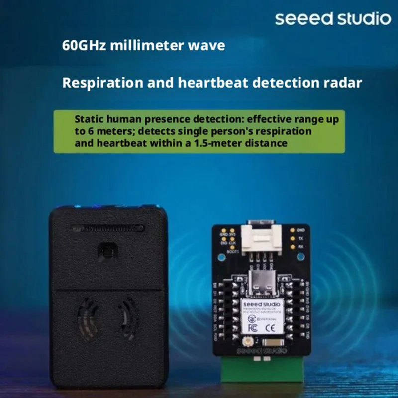 1pcs XIAO MR60BHA2 Equipped with a 60GHz millimeter wave radar respiratory and heartbeat sensor