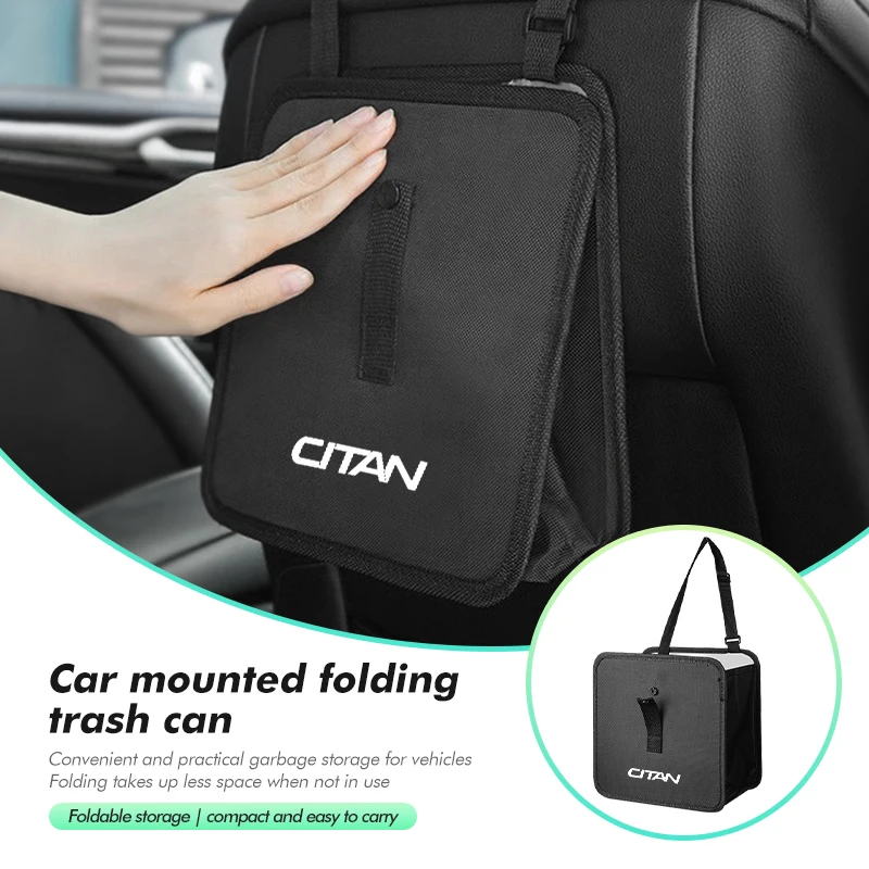 

For Mercedes Benz Car Waterproof Trash Can Oxford Cloth Auto Storage Bin Organizer W124 W203 W204 W447 Sprinter Viano W639 W638