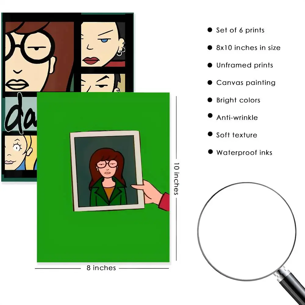 الكرتون فتاة D-داريا المشارك عالية الجودة طباعة ديكور المنزل جدار الفن جدارية غرفة زخارف للحانات