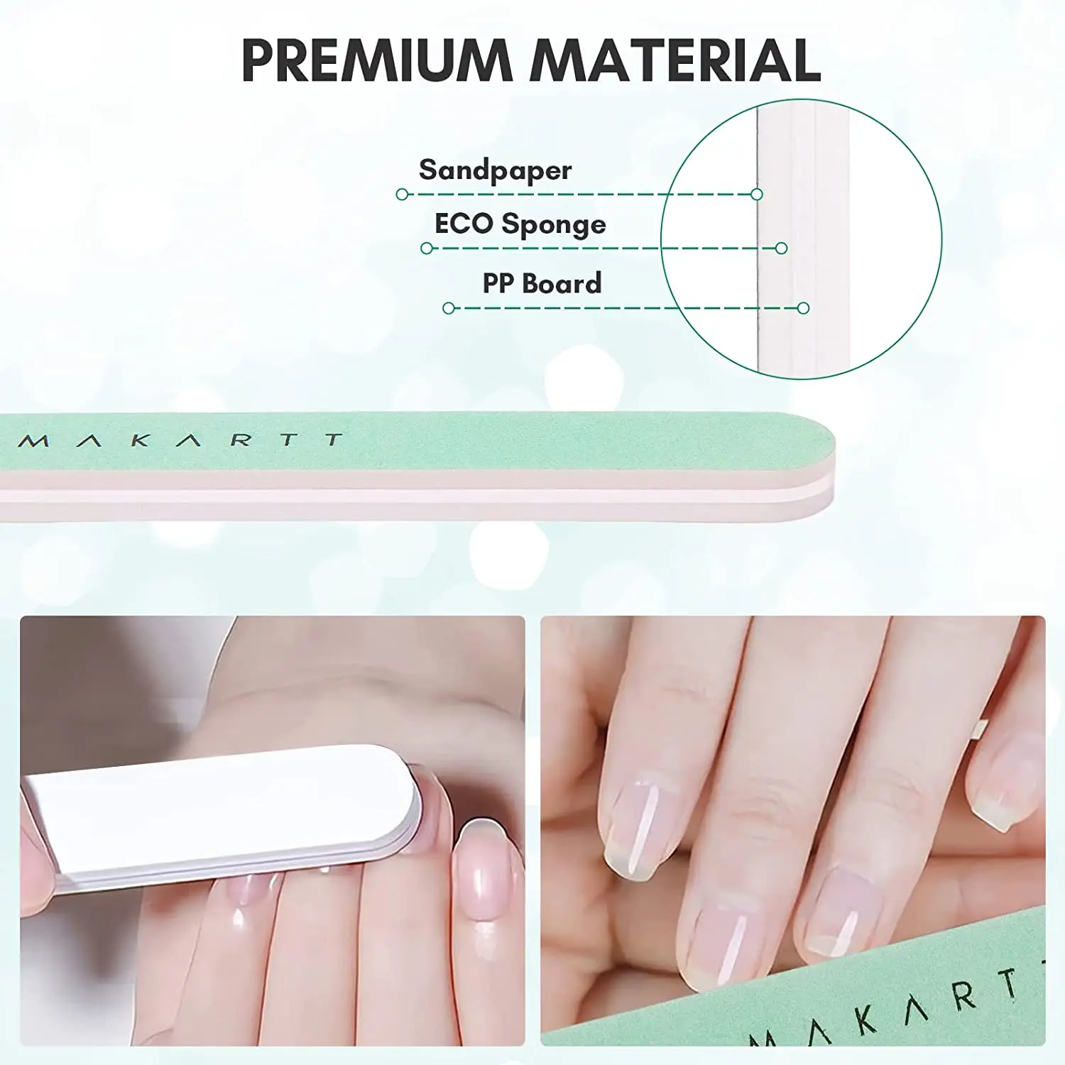 Sponge Nail File and Shine Buffers 10Pcs for Natural Acrylic Nails Art Buffer Polisher Care Double Sides Design 400/6000 Grit