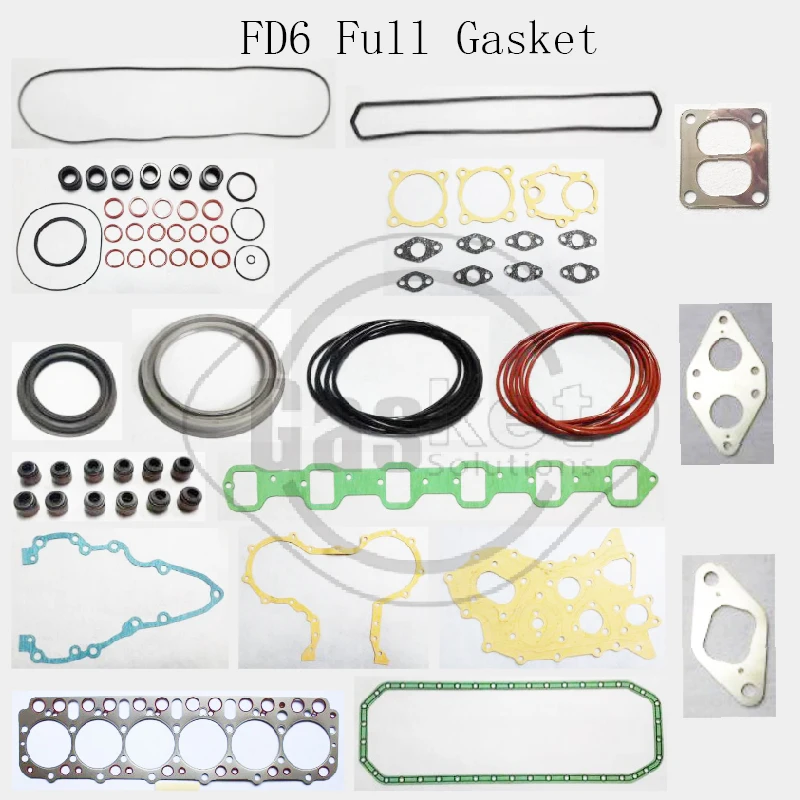 

For Nissan FD6 FD6T Full Gasket Kit Gasket Diesel Engine Excavator