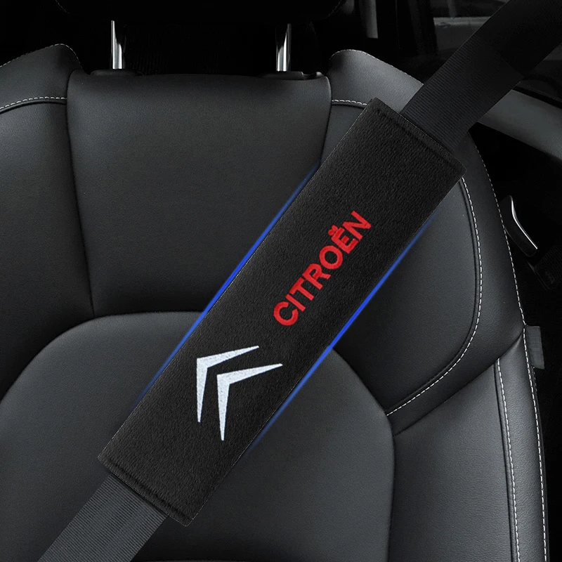 

2pcs Car Shoulder Strap Pad Cover Car Belt Protector Seatbelt Cover For Citroen DS C4 C3 Aircross C5 Aircross C1 Berlingo Jumper