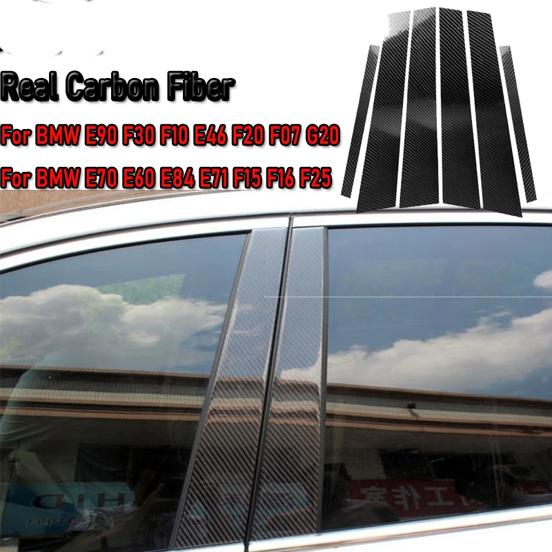 

Carbon Fiber Window B-pillars Sticker For BMW E90 E60 F30 F10 E46 F20 F07 X5 E70 F15 X6 E71 F16 X1 E84 X3 F25 G20 M Accessories