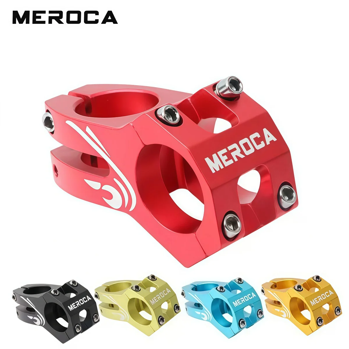

MEROCA Hollow Bike Stem 31.8x45mm Lightweight Aluminum Short Stem For MTB - Black / Red / Blue / Gold / Green