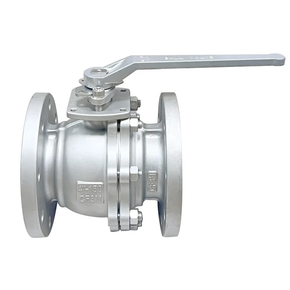 Factory Direct 150lb API AWWA CF3M Stainless Steel Flange Ball Valve High Temperature Manual Power  Customizable