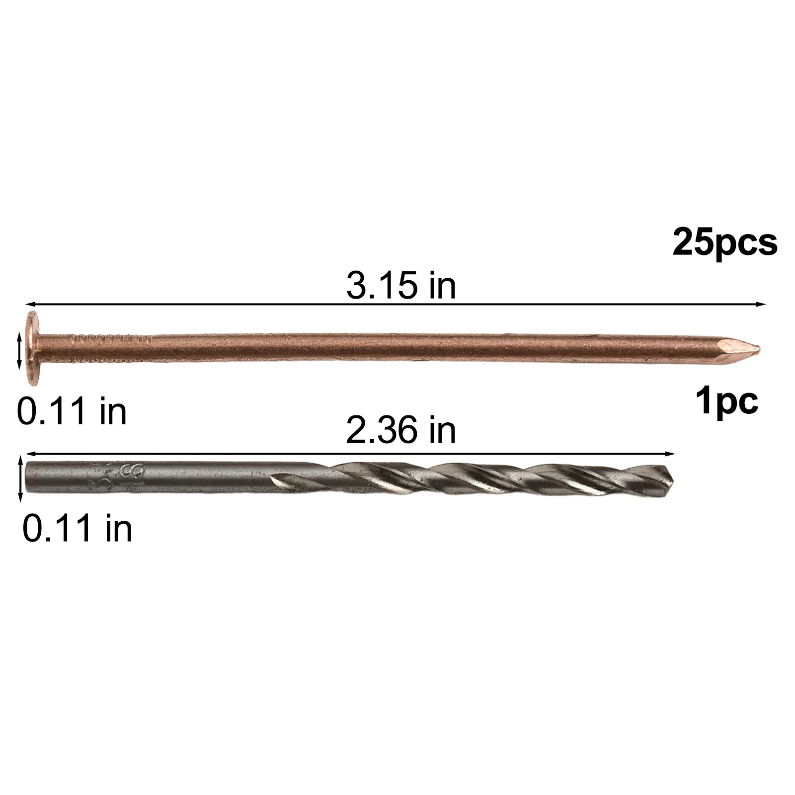 4 بوصة الأظافر النحاسية الأظافر النحاسية للأشجار الجذر الأظافر مادة النحاس الناعمة 15 حزمة لملحقات أداة إزالة جذع شجرة