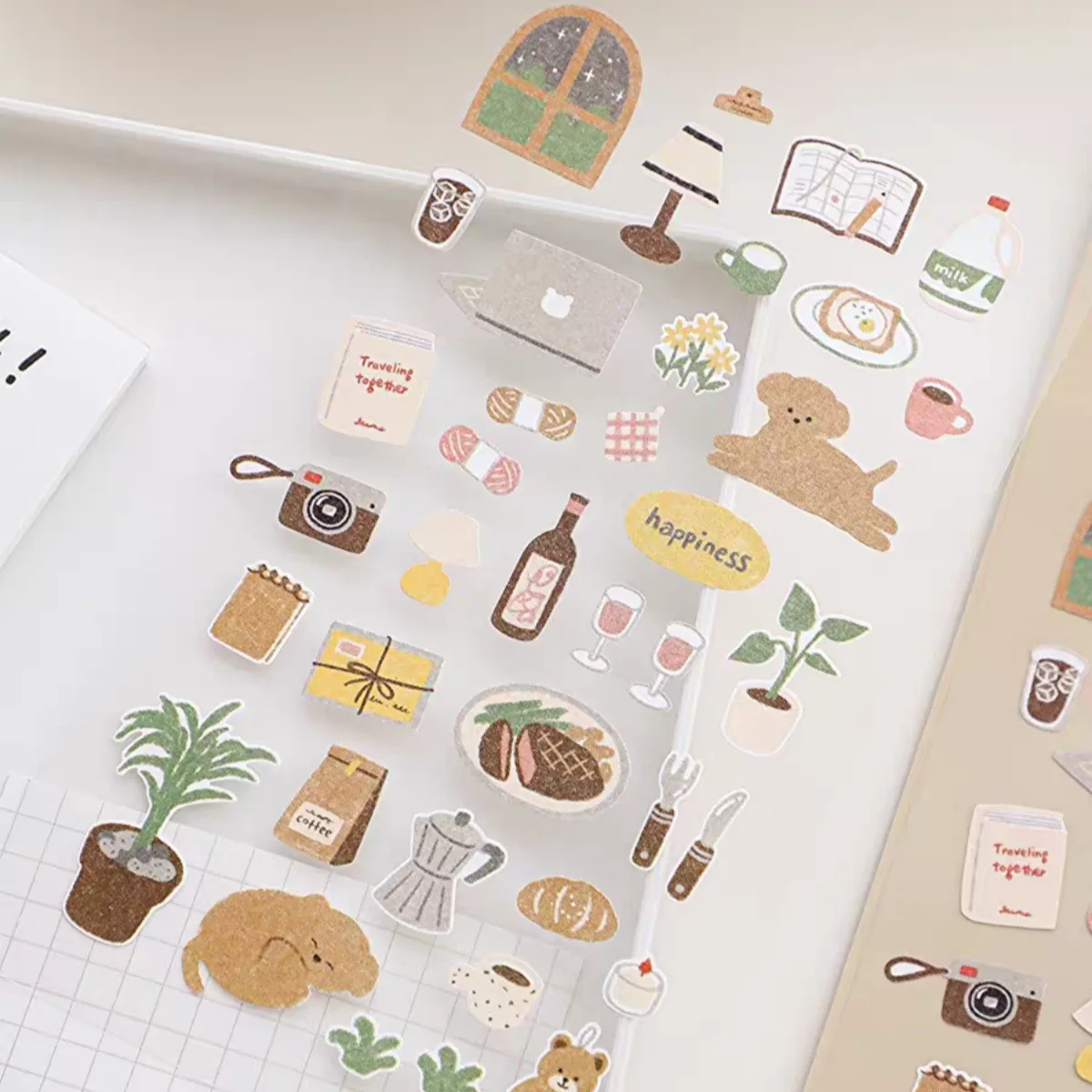 Korean Import Suatelier Small Happiness Kawaii Paper Stickers Scrapbooking Diy Journal Stationery Sticker Deco School Supplies