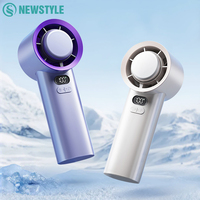 Personal Hand held Fans Ultra-Quiet for New Cooling Technology 4000mAh USB Rechargeable High Speed Protable Fan 100 Speed Wind