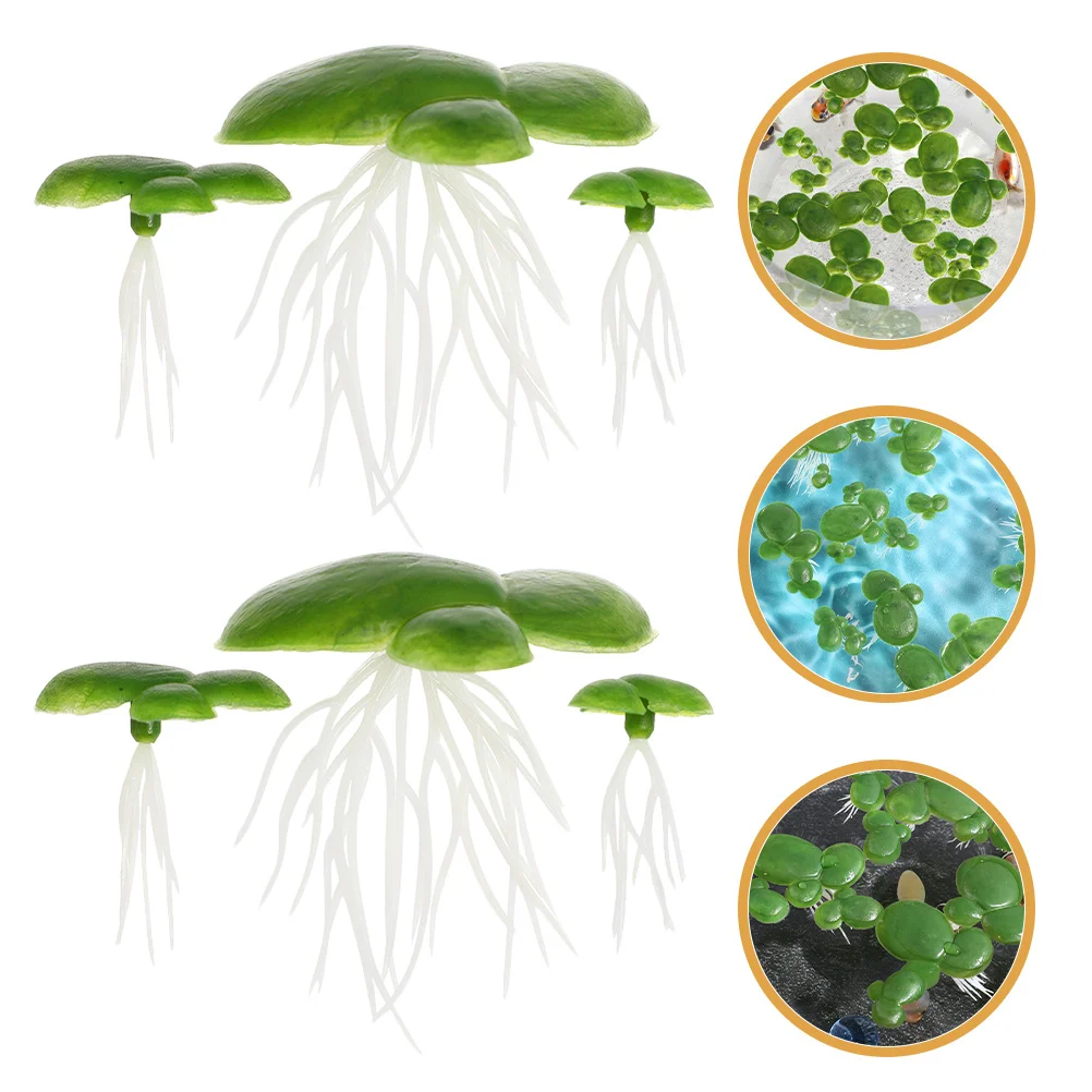 

Realistic Artificial Floating Duckweed Aquarium Plants Mini Fake Plants for Fish Tank Decoration Plastic Aquarium