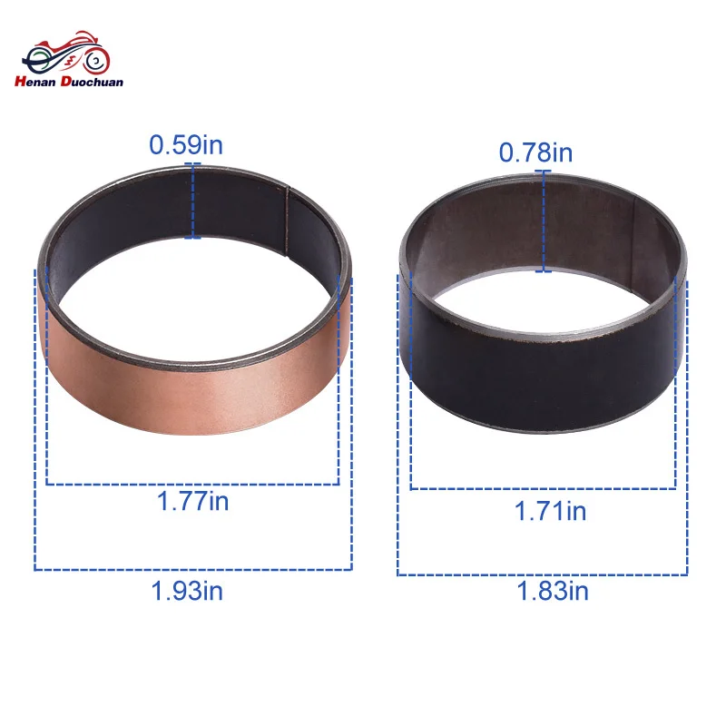 Motorcycle Front Fork Shock Absorber Guide Rail Bushings Copper for SUZUKI GSX-R 600 U GSXR 600 1997-2003 51152-34E00