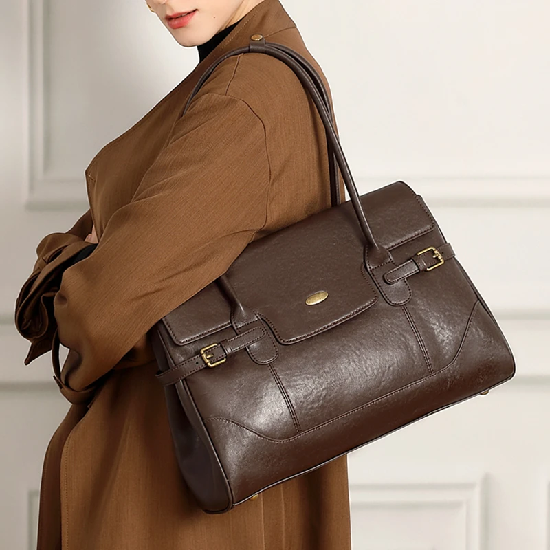 

Burminsa сумки-тоут из натуральной яловой кожи для женщин, 2024, роскошные дизайнерские большие рабочие сумки для покупок, сумки на плечо под мышками