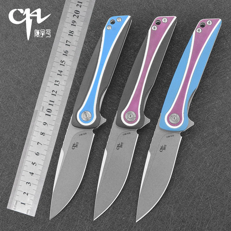 

CH CH3511 High Hardness Sharp D2 Steel Tactical Outdoor Jungle Camping Survival Kit, Pocket Folding Knife Two-Color G10 Handle