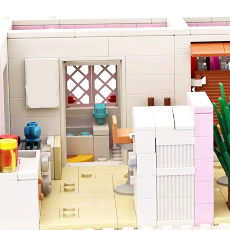 2611 Uds. MOC The Kameing House Dragones Balls escena de Anime isla cabaña DIY modelo de bloques de construcción regalo de cumpleaños