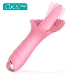 G Spot Clitoral Vibrator Tongue Licking Clit Tickler Adult Sex Toy for Women 10 Modes Vibrating Orgasm Vaginal sex toys massager