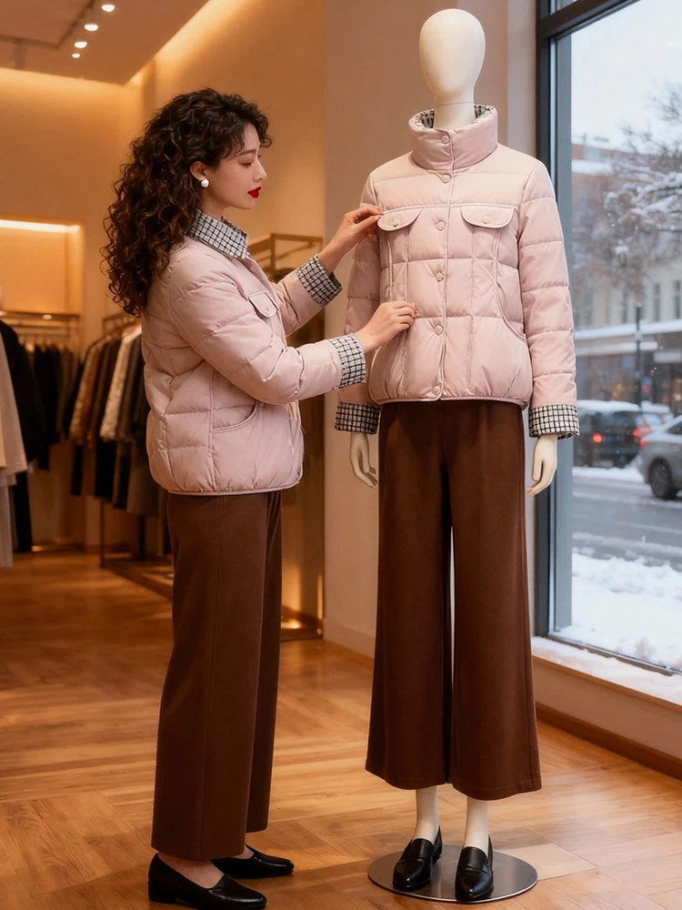 

Модное теплое пальто для женщин, новое зимнее пальто с утеплителем, пуховое хлопковое пальто в корейском стиле, длинное пальто для повседневной носки