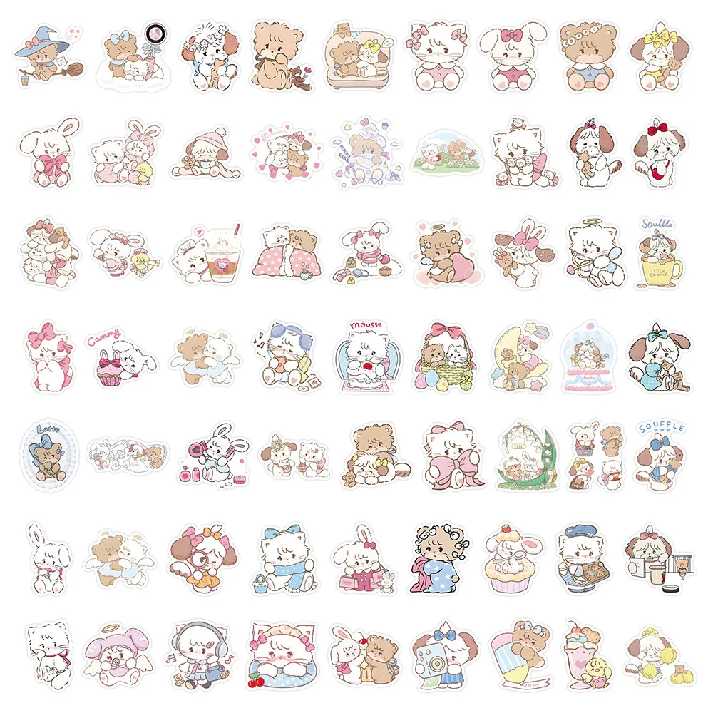 63 قطعة من ملصقات MIKKO Cat - ديكور شخصية لطيف، مثالي للكمبيوتر المحمول وحافظة الهاتف والزينة اليدوية وتسجيل متجر YourLife #3