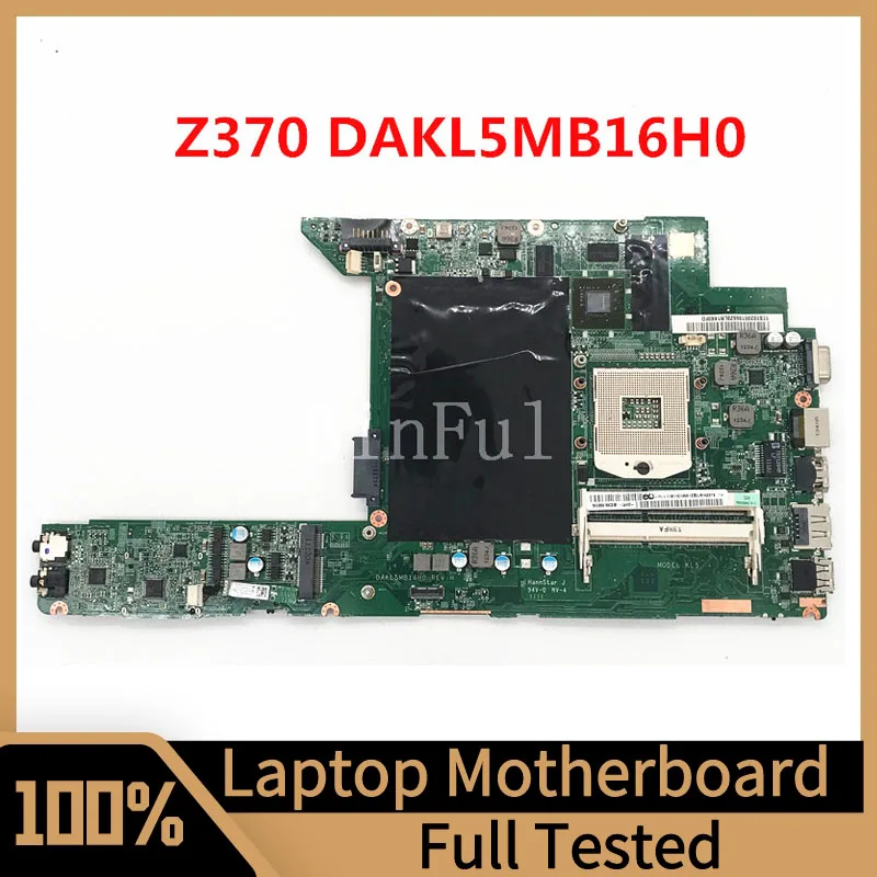 

DAKL5MB16H0 Mainboard For LENOVO Ideapad Z370 laptop Motherboard HM65 N12M-GS-S-A1 SLJ4P HM65 DDR3 100% Full Tested Working Well